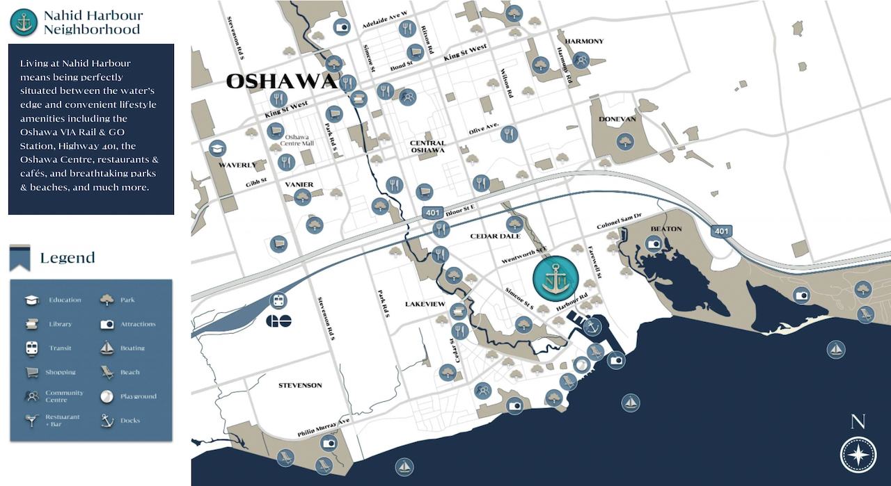 Area Map of Nahid Harbour in Oshawa