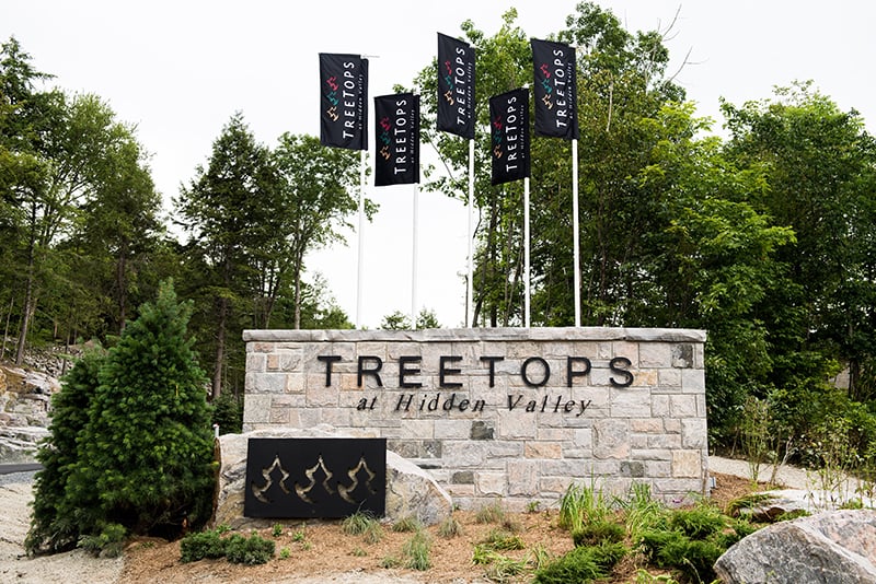 Treetops Condos entrance sign
