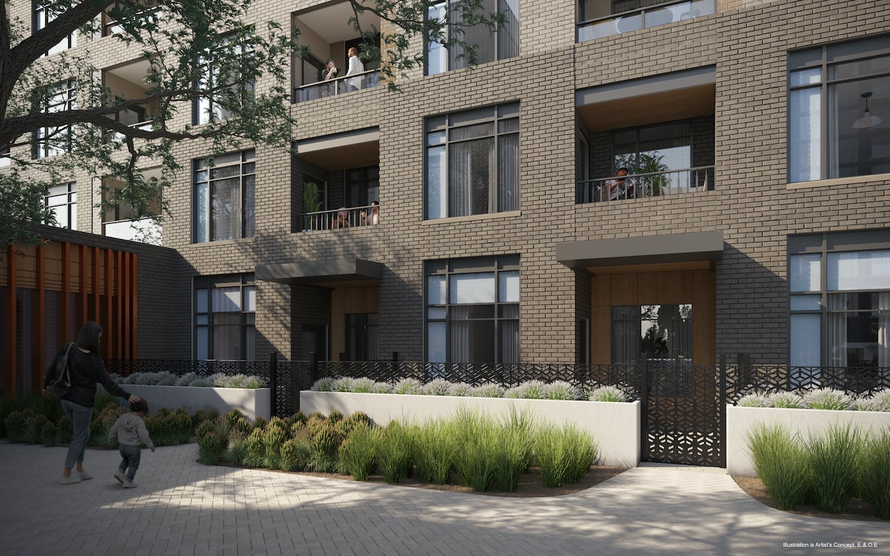 Rendering of Boulevard at the Thornhill ground level terrace