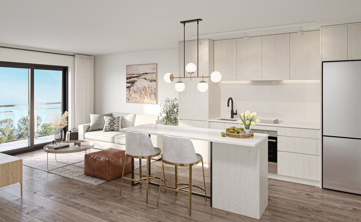 Rendering of Kindred Condos suite interior style 1