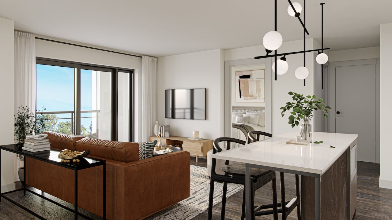 Rendering of Kindred Condos suite interior style 2