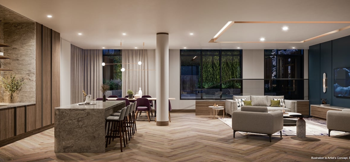Rendering of Boulevard at the Thornhill party room
