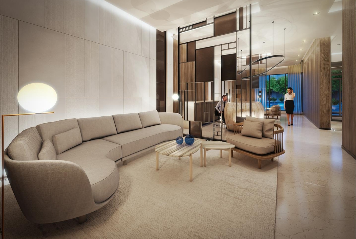Rendering of SF3 Condos and Towns lobby