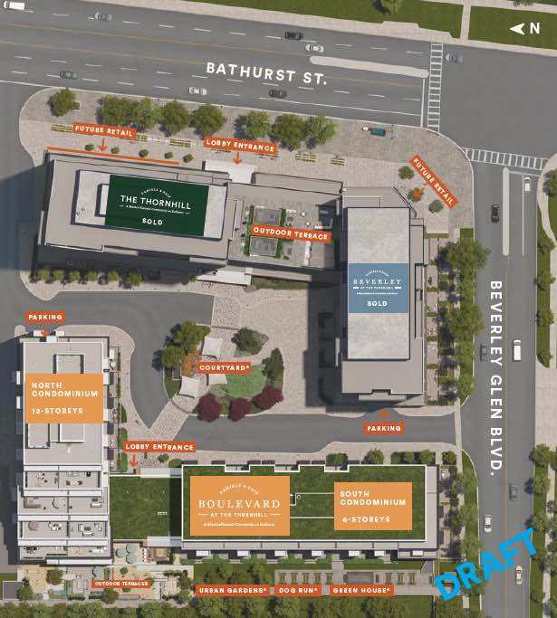 Site plan of Boulevard at the Thornhill Condos