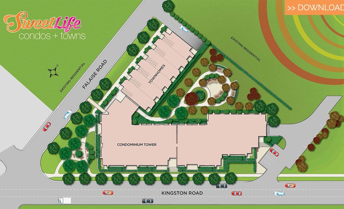 SweetLife Condos and Towns site plan