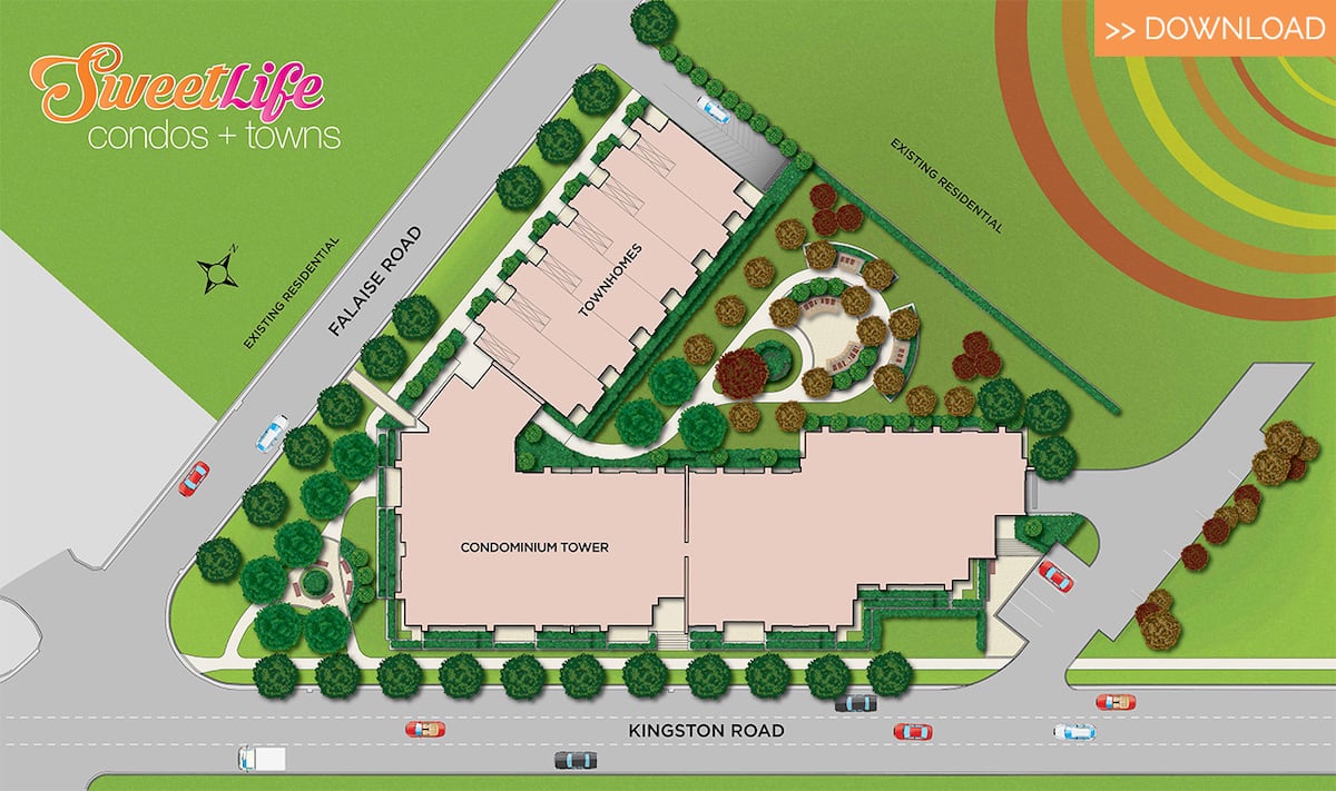 SweetLife Condos and Towns site plan