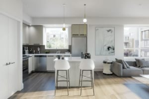 Rendering of Glenway Urban Towns suite interior kitchen