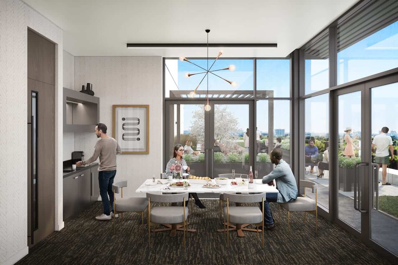 Rendering of Westgate party room interior