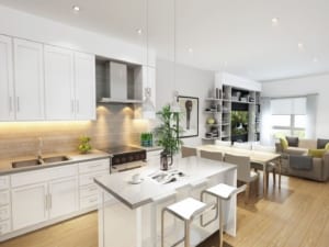 Rendering of Johnathan Towns interior kitchen