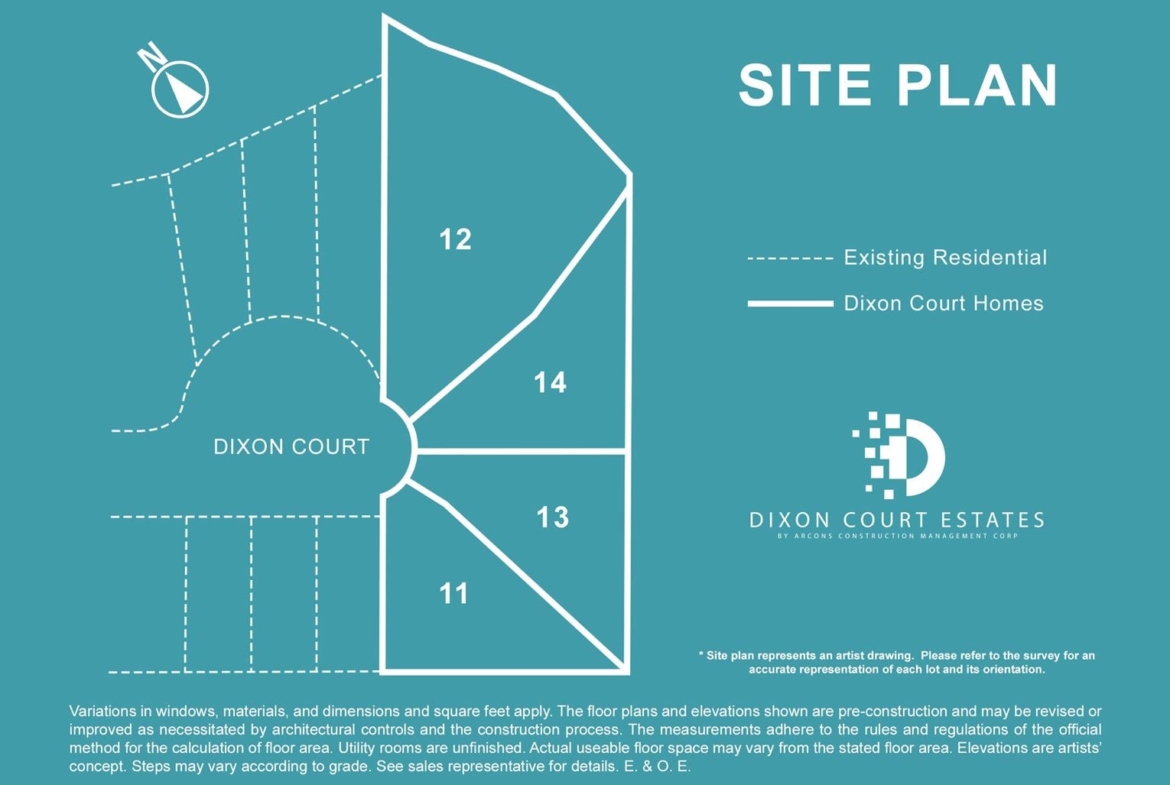 Site plan of Dixon Court Estates