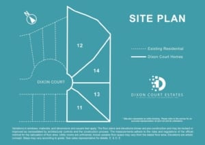 Site plan of Dixon Court Estates