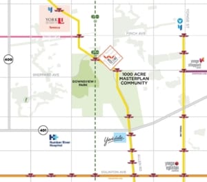 Map of Westline Condos at Downsview Park in Toronto