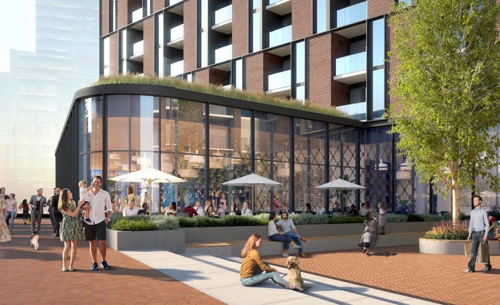 Rendering of 33 Parliament Condos exterior amenities