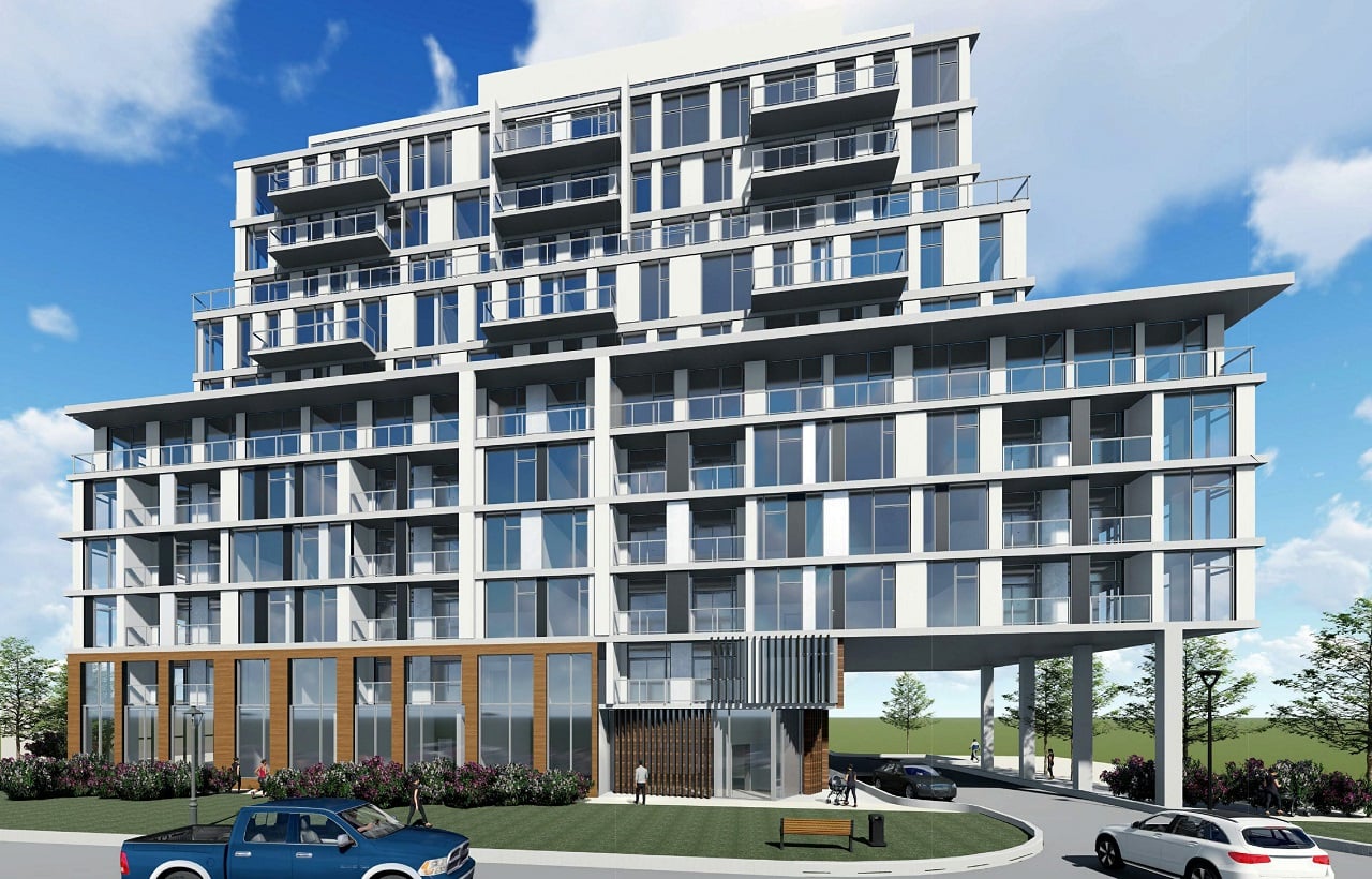 Rendering of 3374 Keele Condos exterior front view