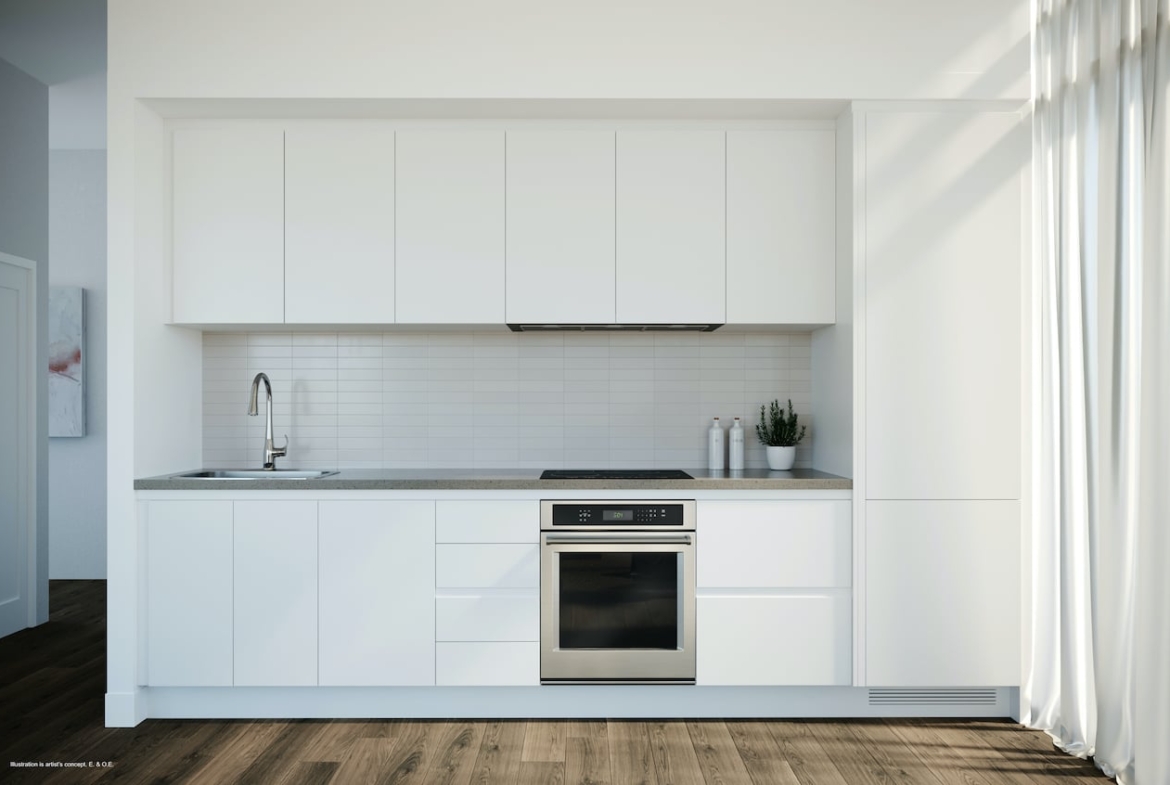 Rendering of EX3 Condos kitchen collection 3
