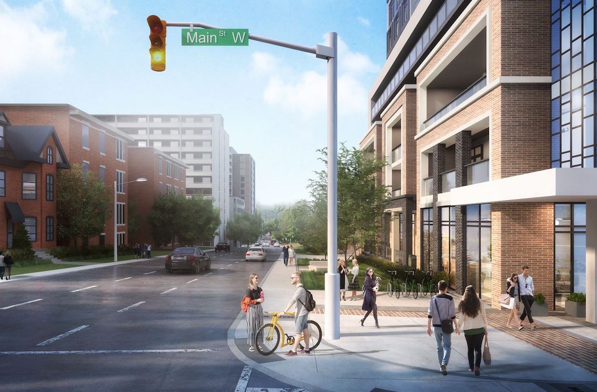 Rendering of Apex Condos street intersection