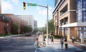 Rendering of Apex Condos street intersection