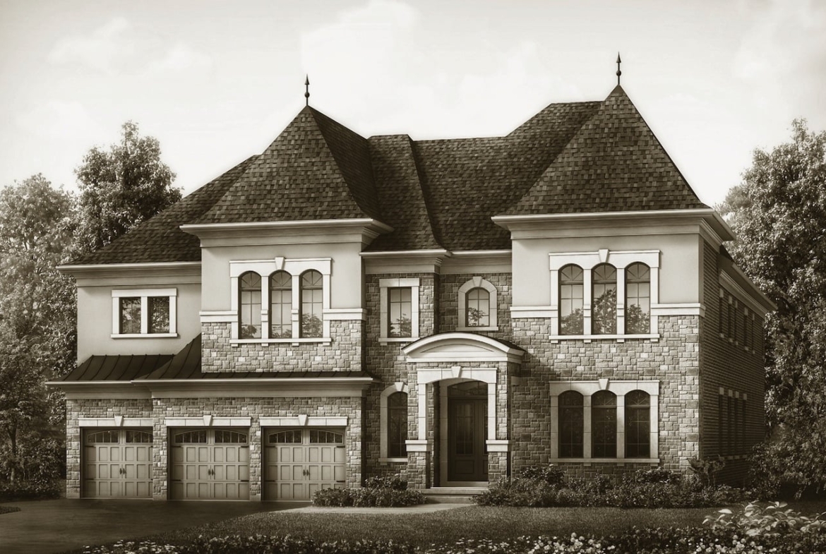 Exterior rendering of a home at McMichael Estates