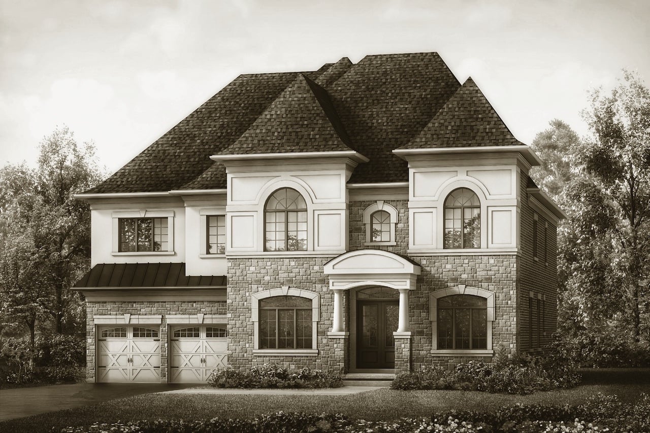 Exterior rendering of a home at McMichael Estates