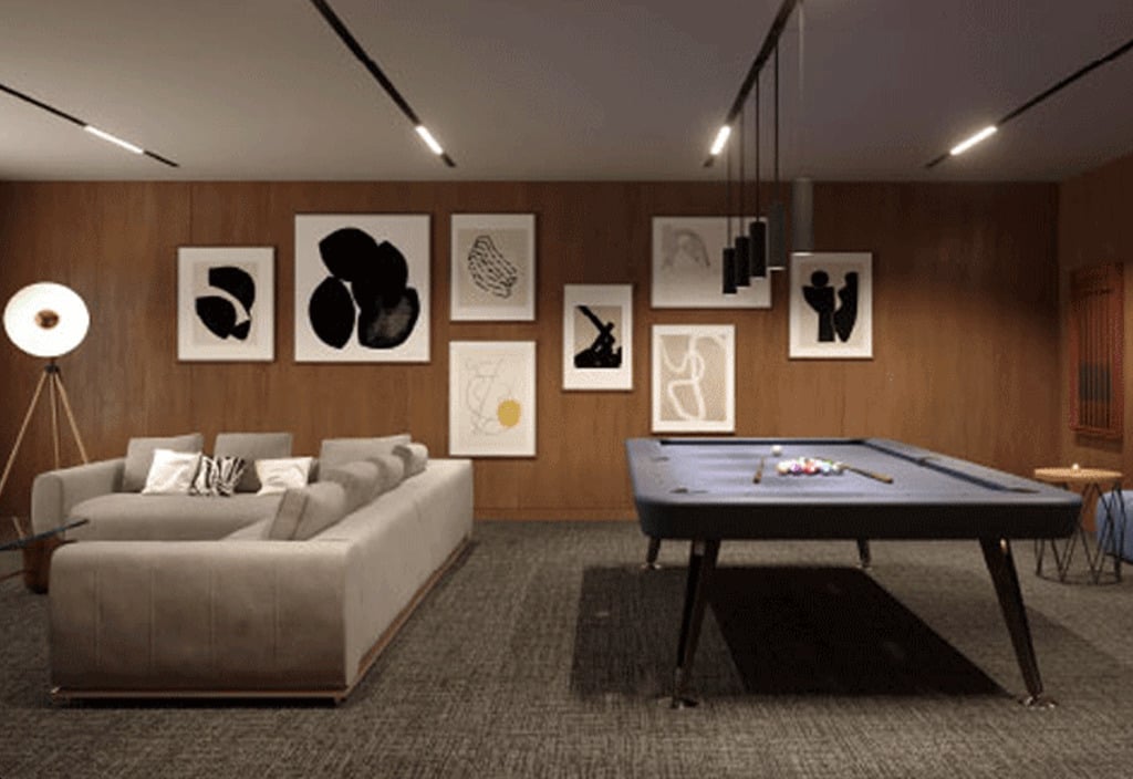 Rendering of The Millhouse Condos party room