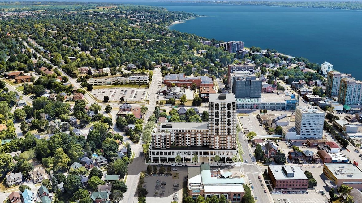 Rendering of The Residences On Owen exterior aerial view