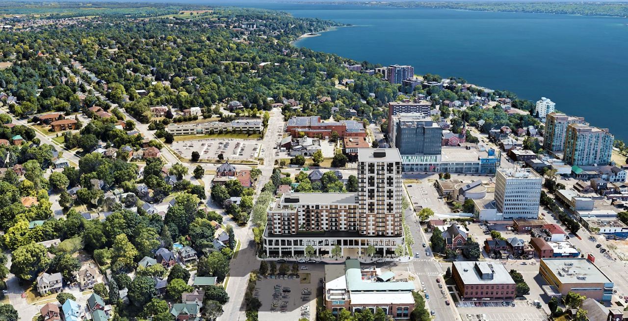 Rendering of The Residences On Owen exterior aerial view