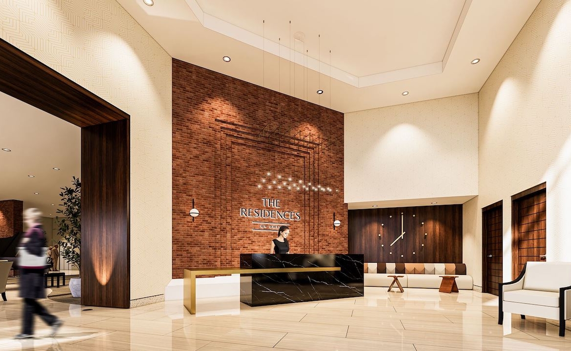 Rendering of The Residences On Owen interior lobby