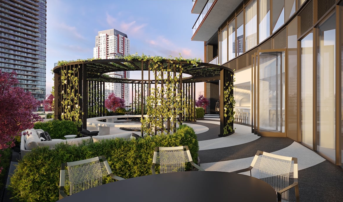 Rendering of Natasha Residences covered privacy terrace