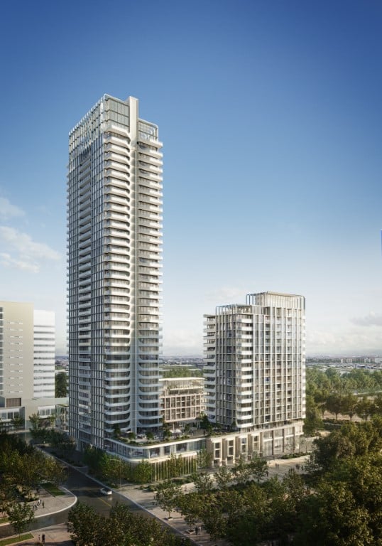 Rendering of Artwalk Condos exterior during the day