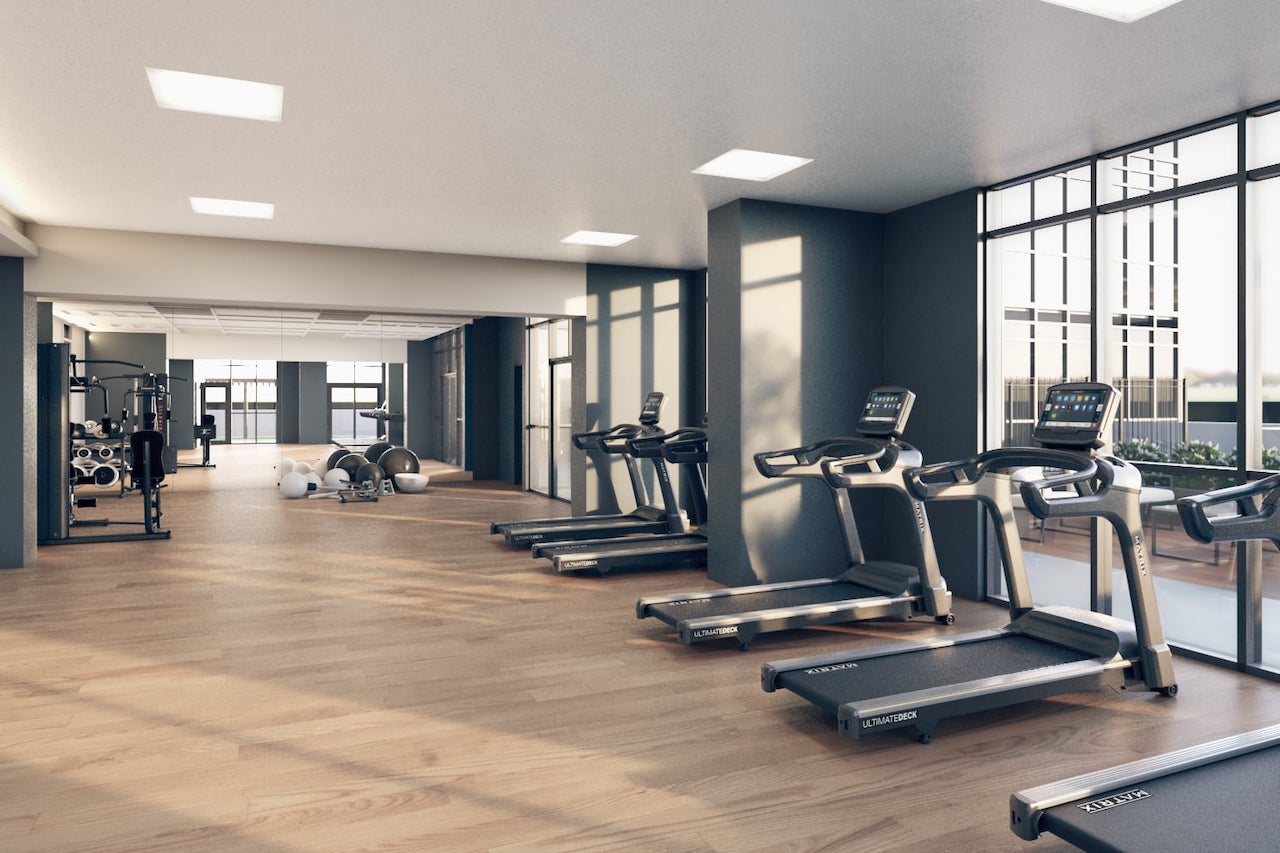 Rendering of FourMe Condos amenity fitness centre