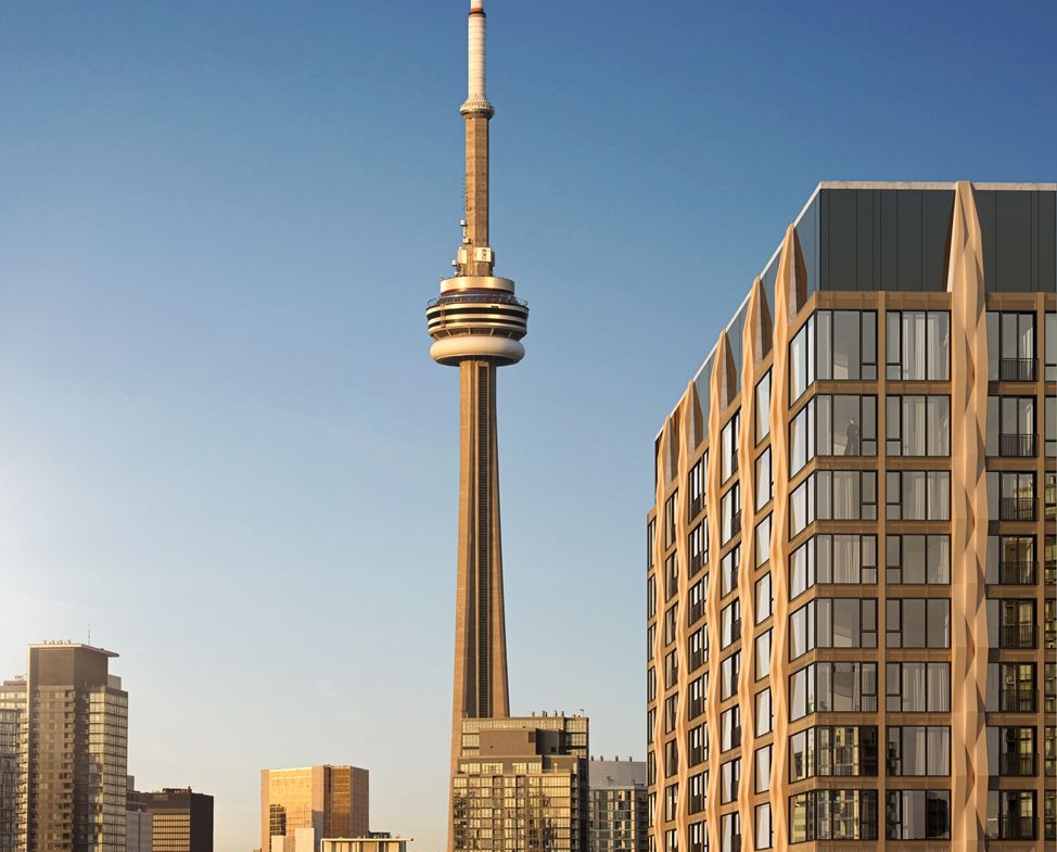 Rendering of Natasha The Residences exterior view of cn tower