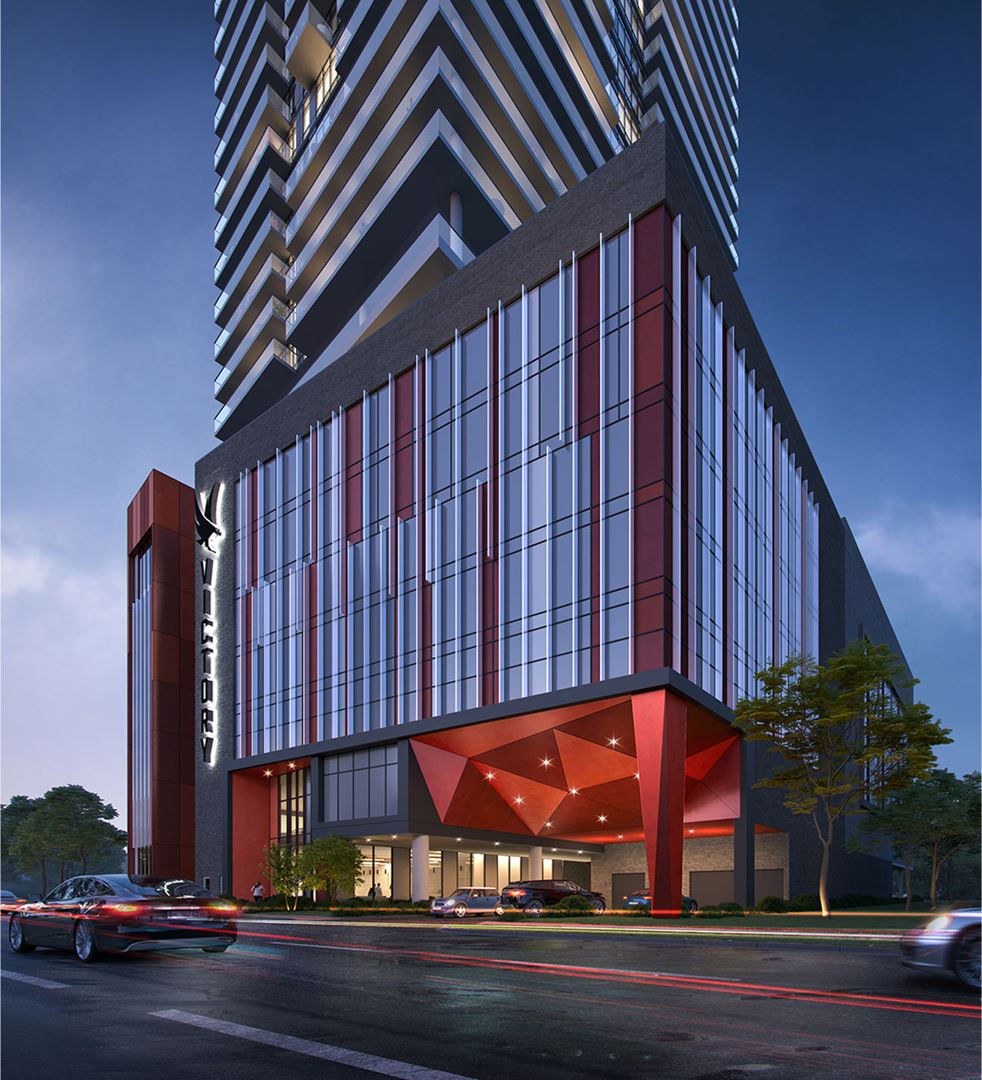 Rendering of Victory Tower Condos exterior