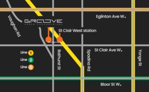 Map of Groove Urban Condos in Toronto