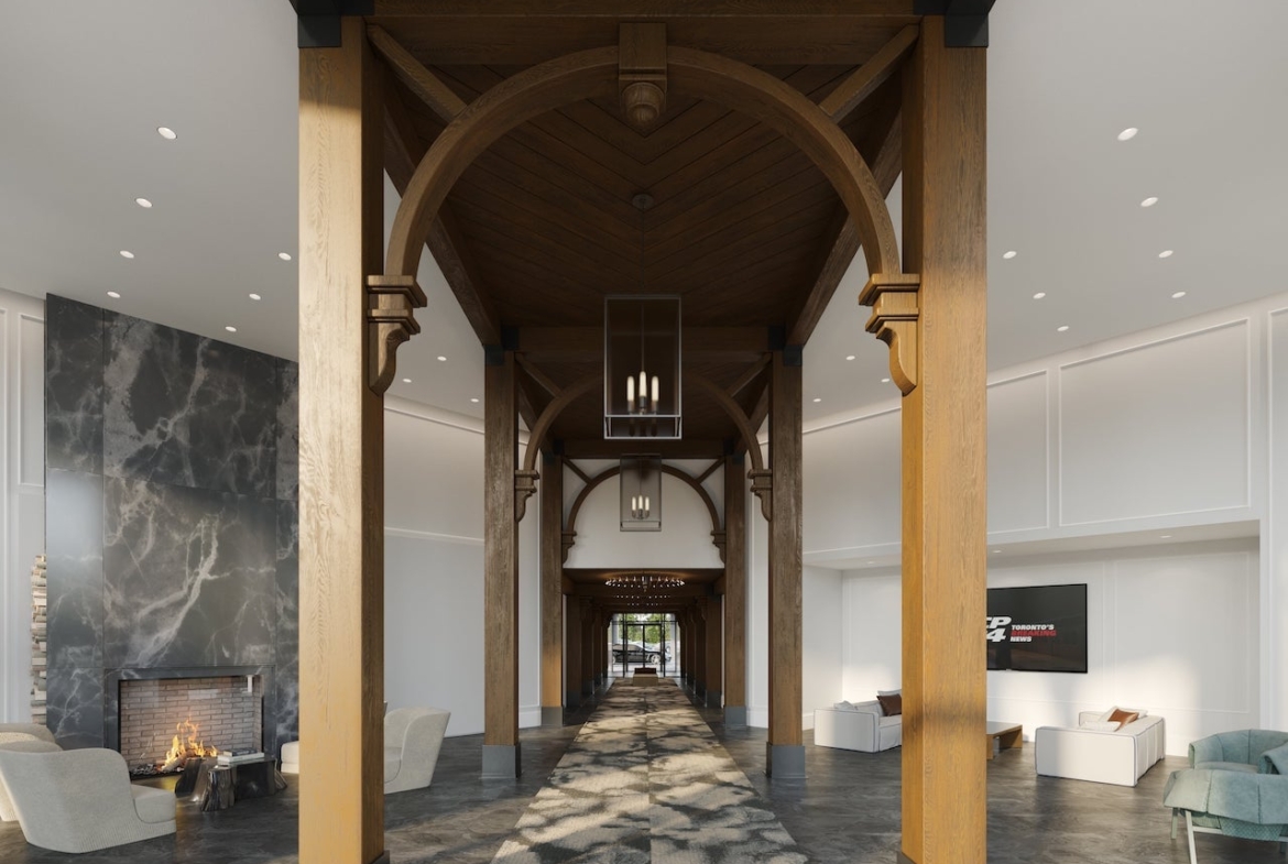 Rendering of King Terraces entrance with lobby