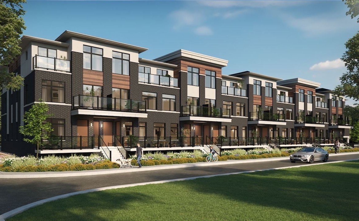 Exterior rendering of Central District Towns in Pickering