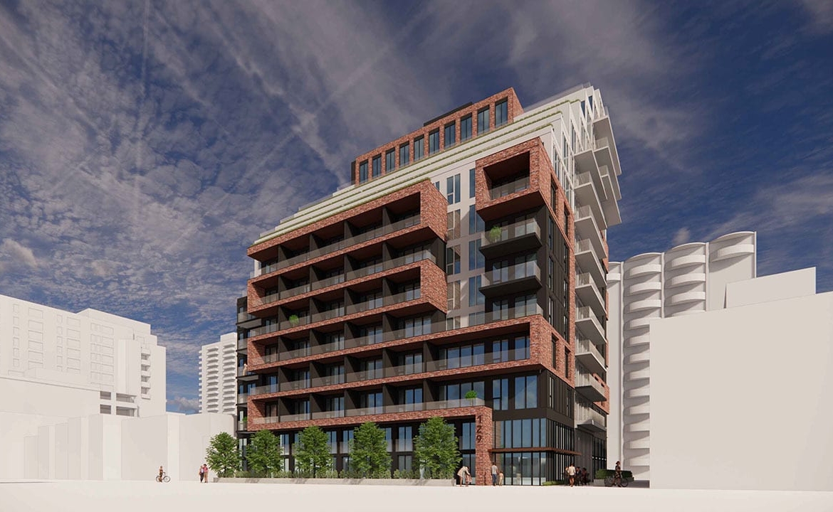 Rendering of Groove Urban Condos exterior old version
