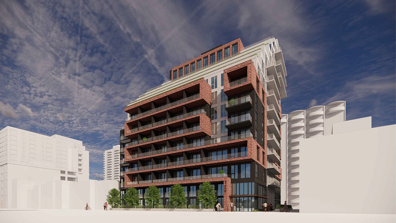 Rendering of Groove Urban Condos exterior old version