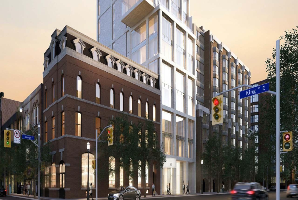 Rendering of 65 George Condos exterior streetscape