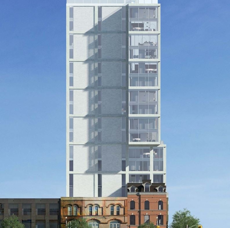 Rendering of 65 George Condos exterior front view