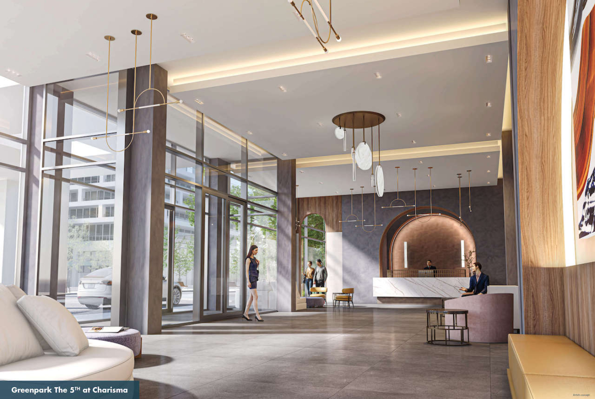 Rendering of The Fifth at Charisma lobby