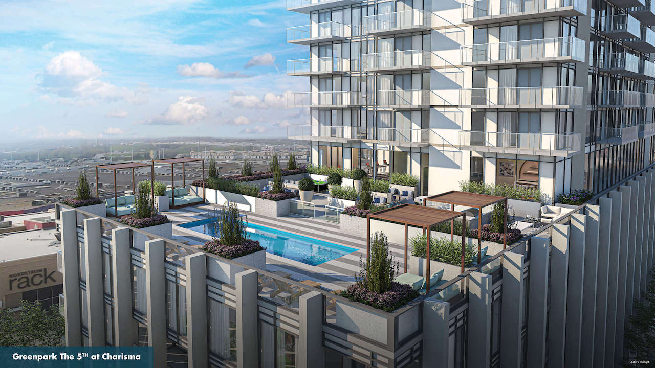 Rendering of The Fifth at Charisma pool terrace