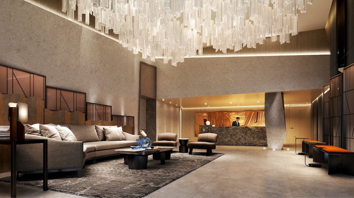 Rendering of Westerly Condos lobby