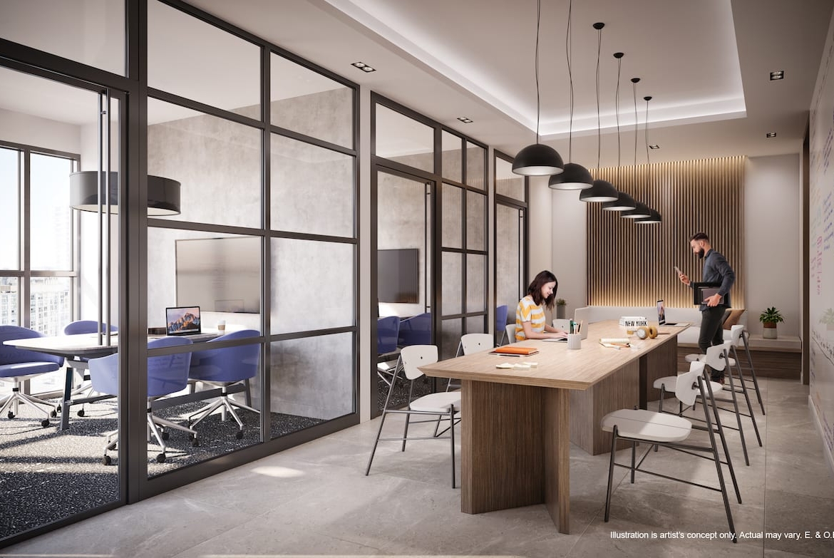 Rendering of 252 Church Condos co-working space