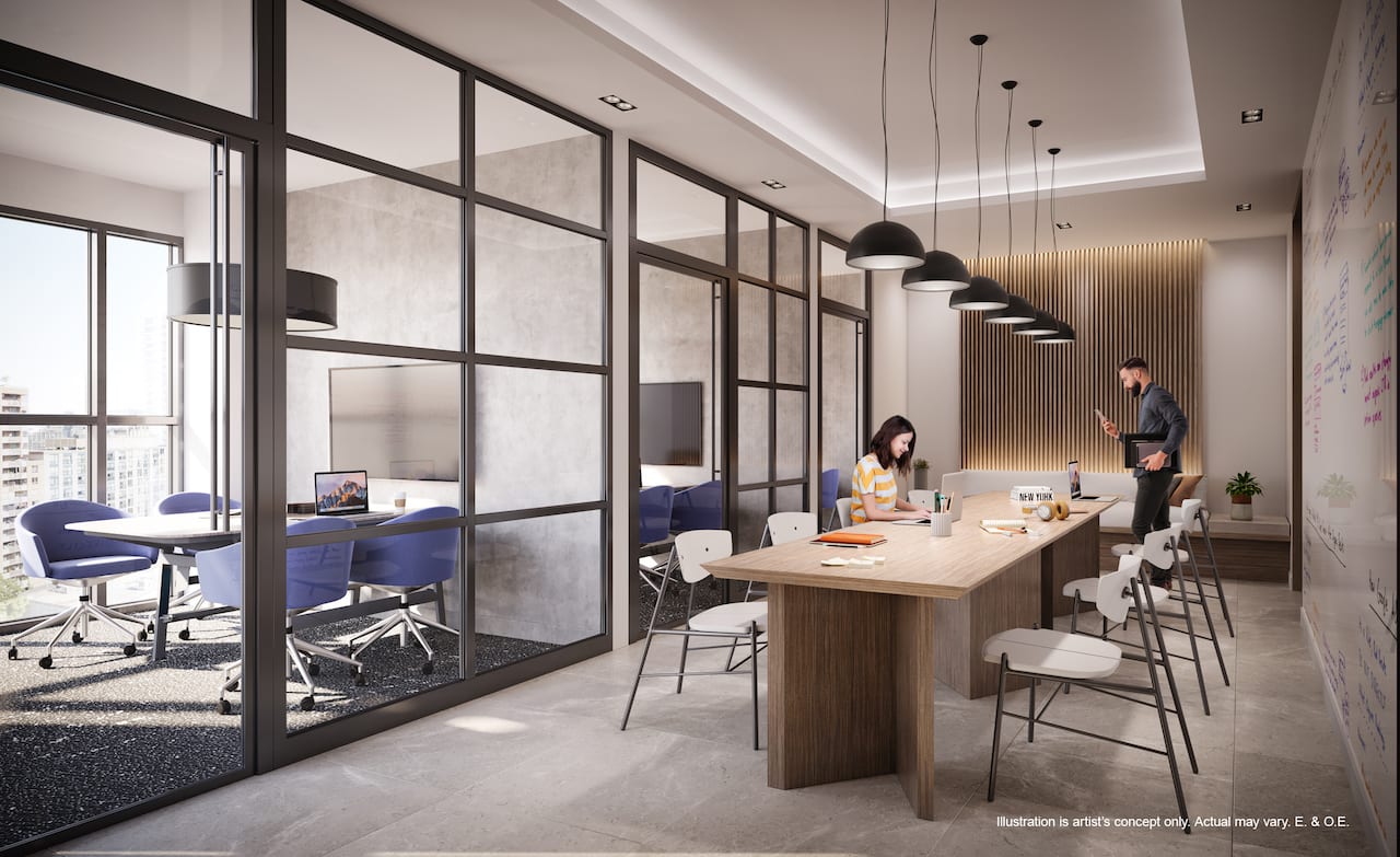 Rendering of 252 Church Condos co-working space