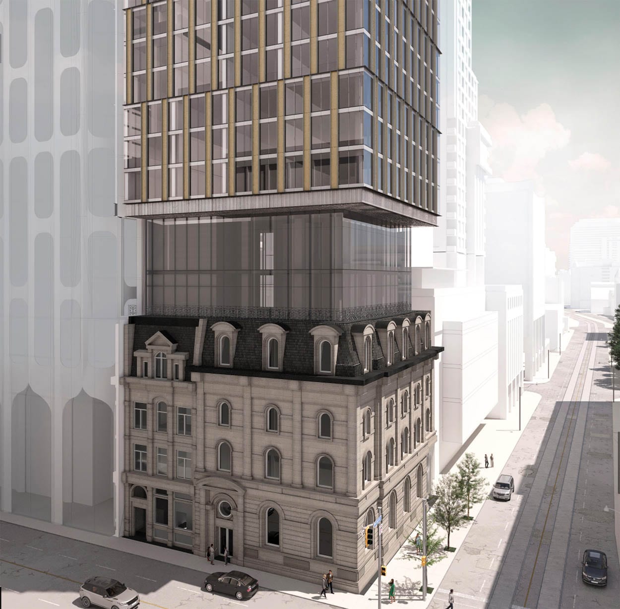 Rendering of 49 Yonge Condos exterior side view