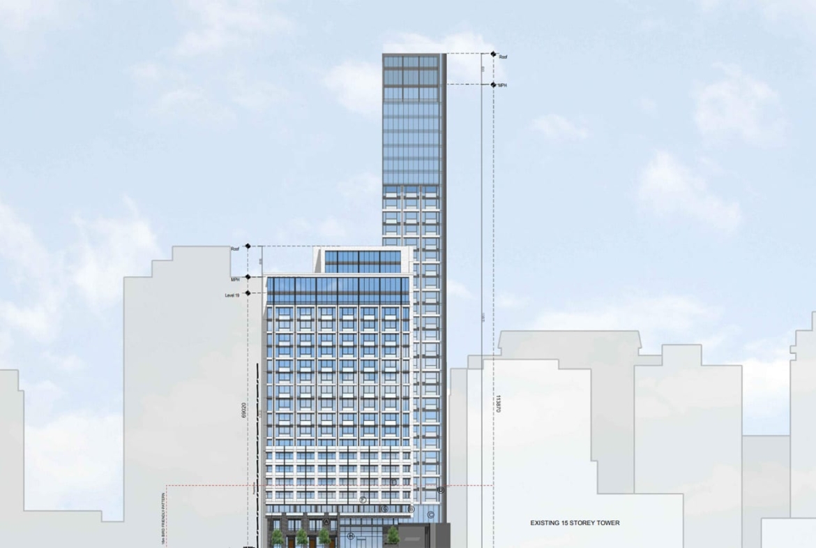 Rendering of 906 Yonge Street Condos tower height