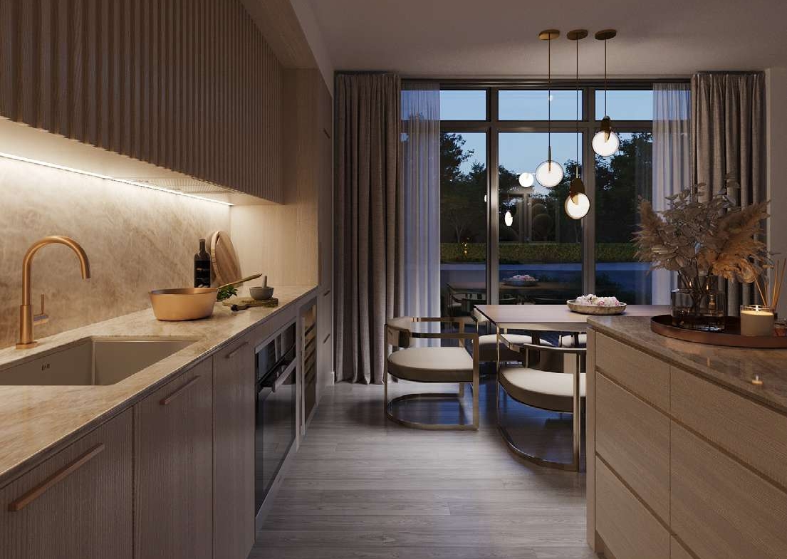 Rendering of 908 St. Clair condos suite kitchen