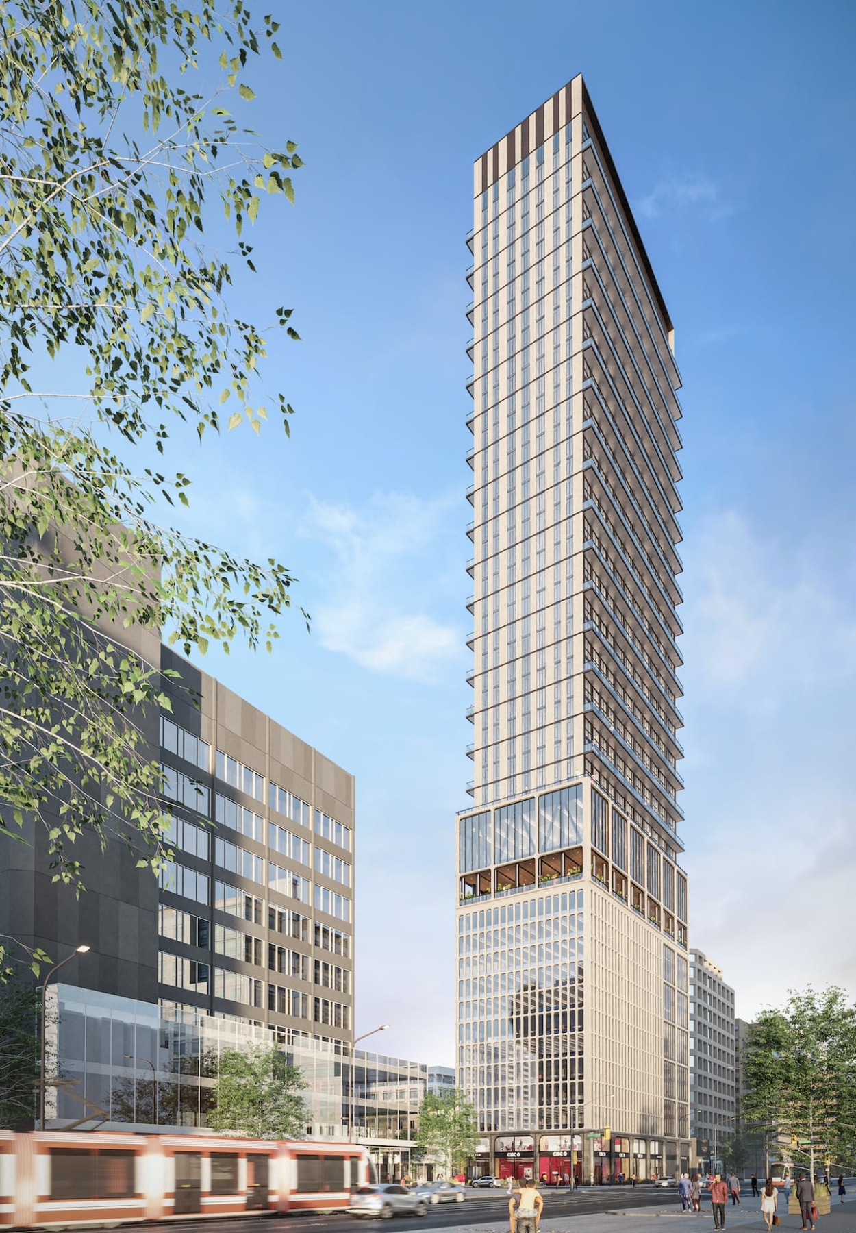 Rendering of 1 St Clair West Condos exterior full view