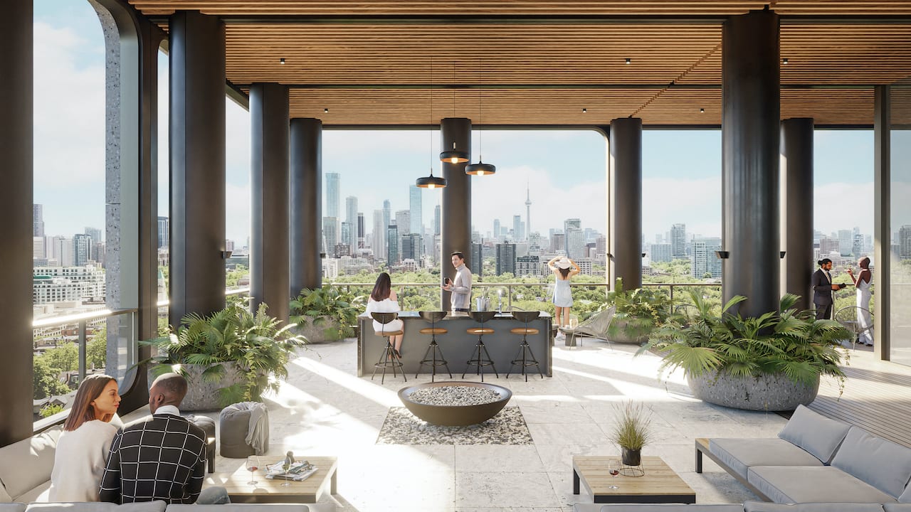 Rendering of 1 St Clair West Condos exterior terrace