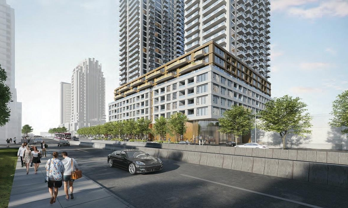 Rendering of 490 St. Clair Condos streetscape